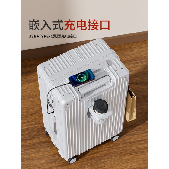 2025 New Style Suitcase for Men and Women, 20-inch/24-inch Trolley Travel Suitcase with Combination Lock, Large Capacity, Sturdy and Durable