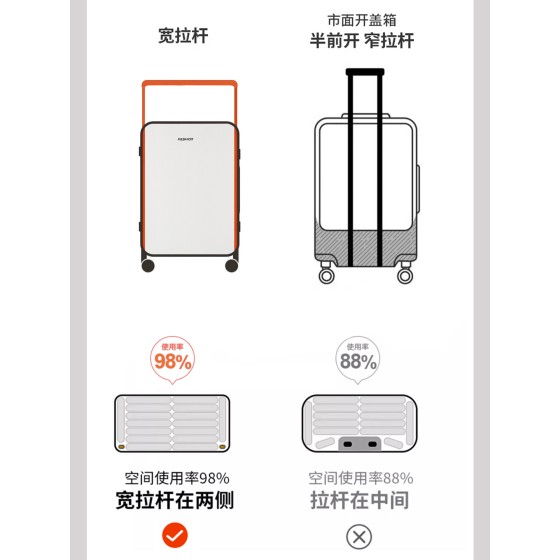 Branded luggage, travel case, aluminum frame, 2026 trolley case, 24-inch for women, men, and students, 26-inch durable combination lock, 28-inch leather suitcase.