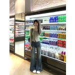 DBL1KU 2026AW American Style Pure and Alluring Slim Fit Early Spring Single-Breasted Long-Sleeved Sexy Knit Cardigan for Women