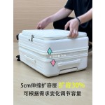 Extra-large capacity side-opening suitcase, quiet and expandable 20-inch carry-on flip-top trolley case for women, PC travel suitcase